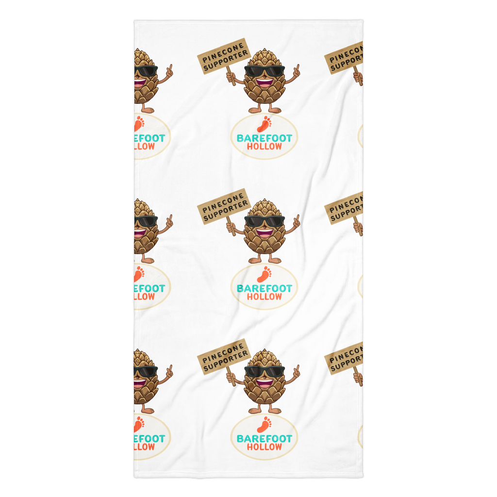 Pinecone Supporter Beach Towel
