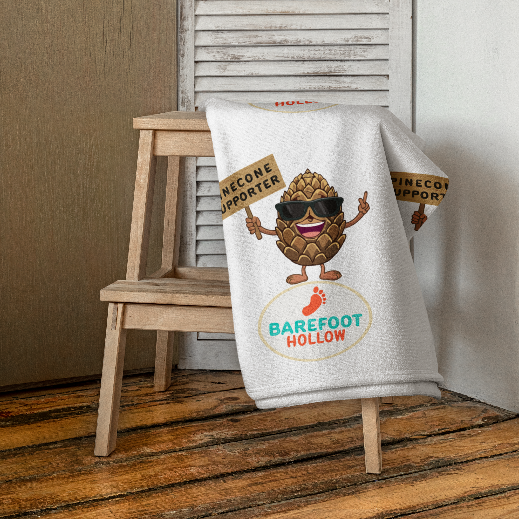 Pinecone Supporter Beach Towel
